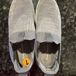 Tommy Bahama Gray Knit Slip-On Sneakers